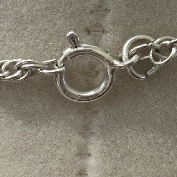 925 Necklace with a Sterling Silver Slide Pendant with purple Amethyst - Picture 9 of 9